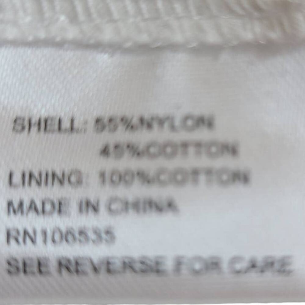 Central Park West Eyelet Dress White Ruffle Hem Cottagecore size L - Picture 7 of 8